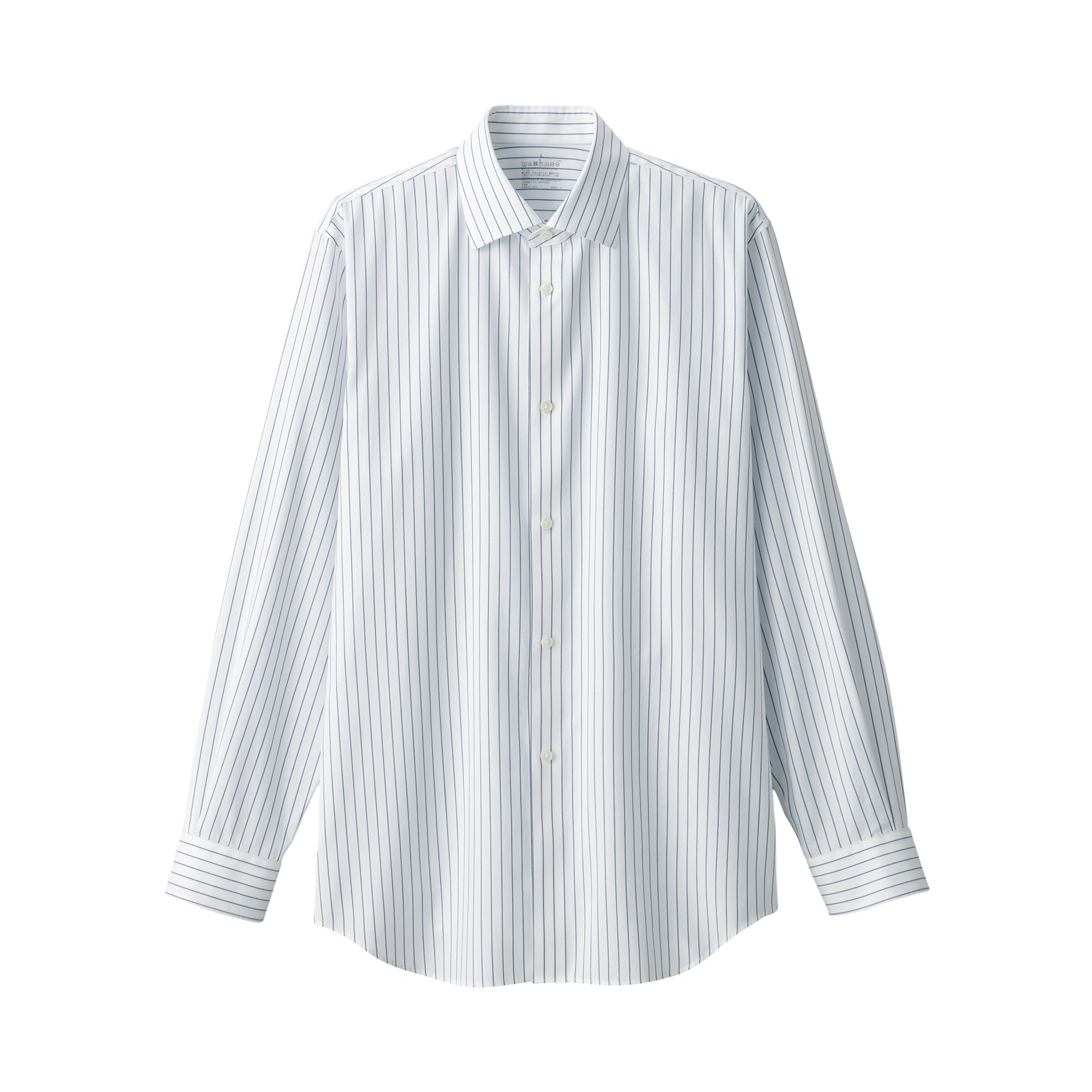 Men's Non-Iron Semi Wide Collar Striped Shirt