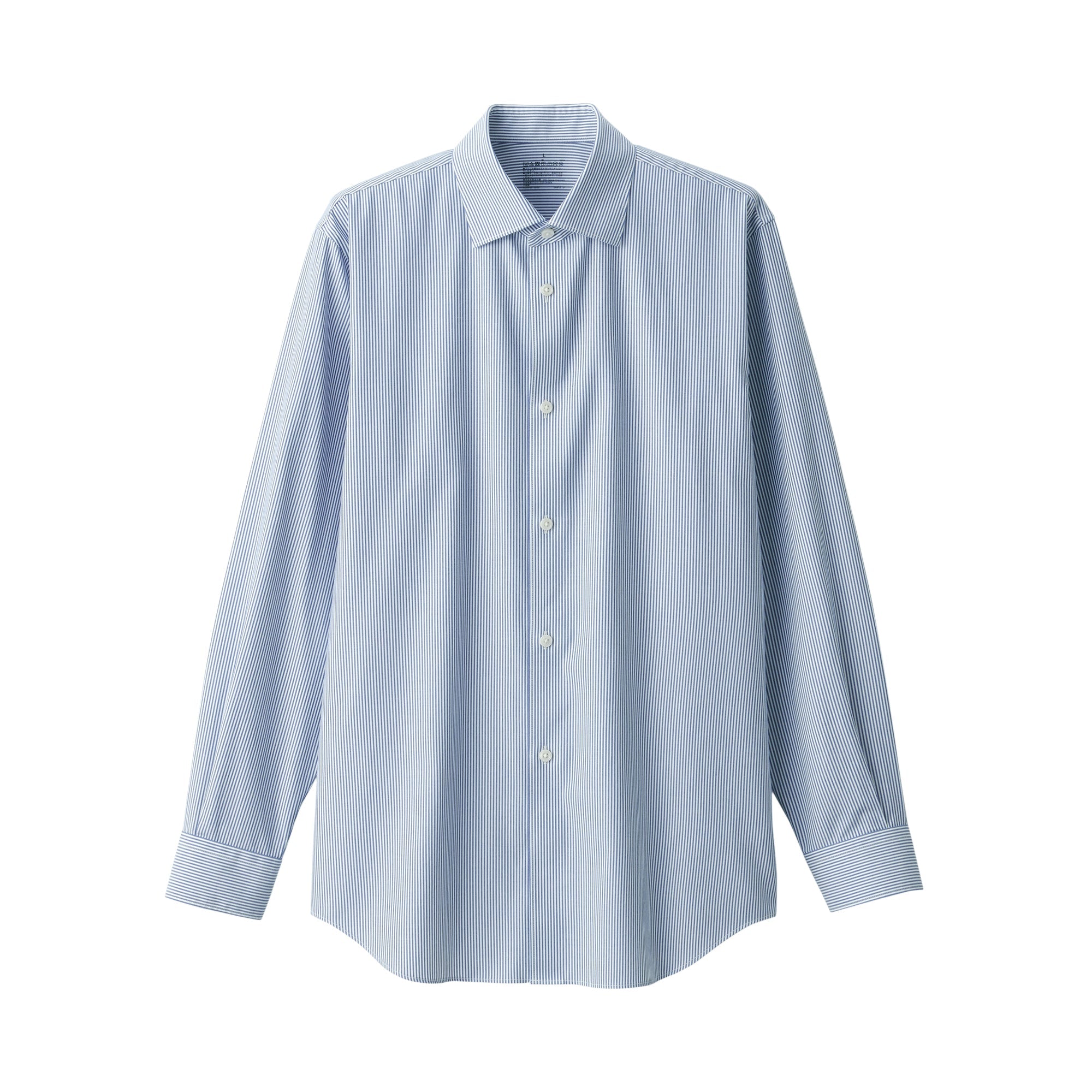 Men's Non-Iron Semi Wide Collar Striped Shirt