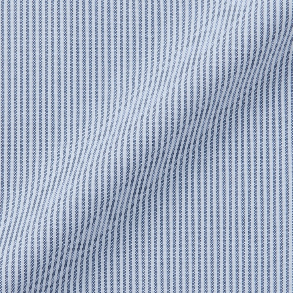 Men's Non-Iron Semi Wide Collar Striped Shirt