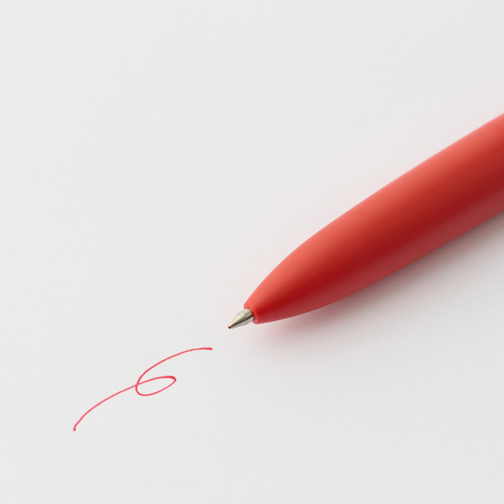 Compact Gel Ink Ballpoint Pen Knock Type 0.5 mm - Red