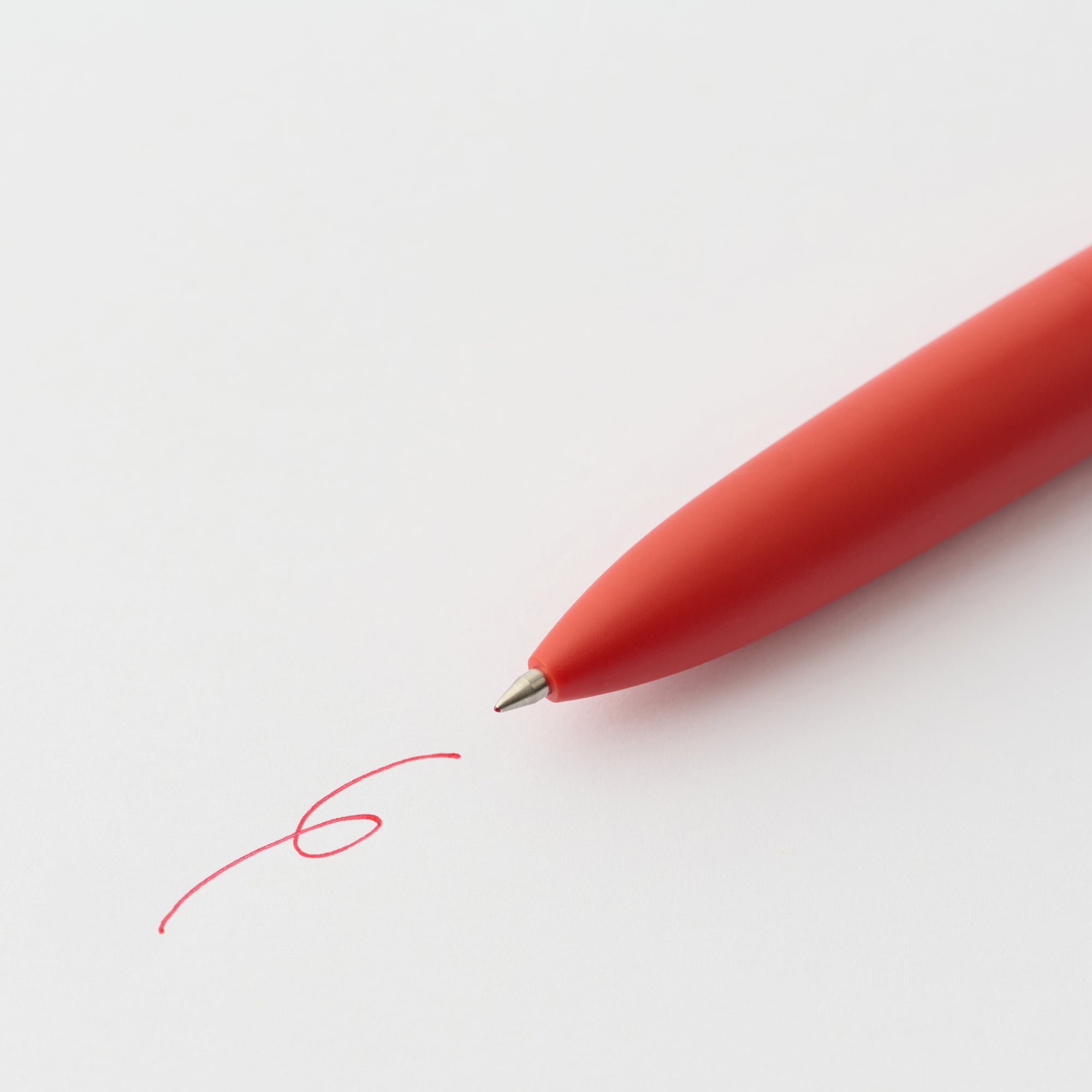 Compact Gel Ink Ballpoint Pen Knock Type 0.5 mm - Red