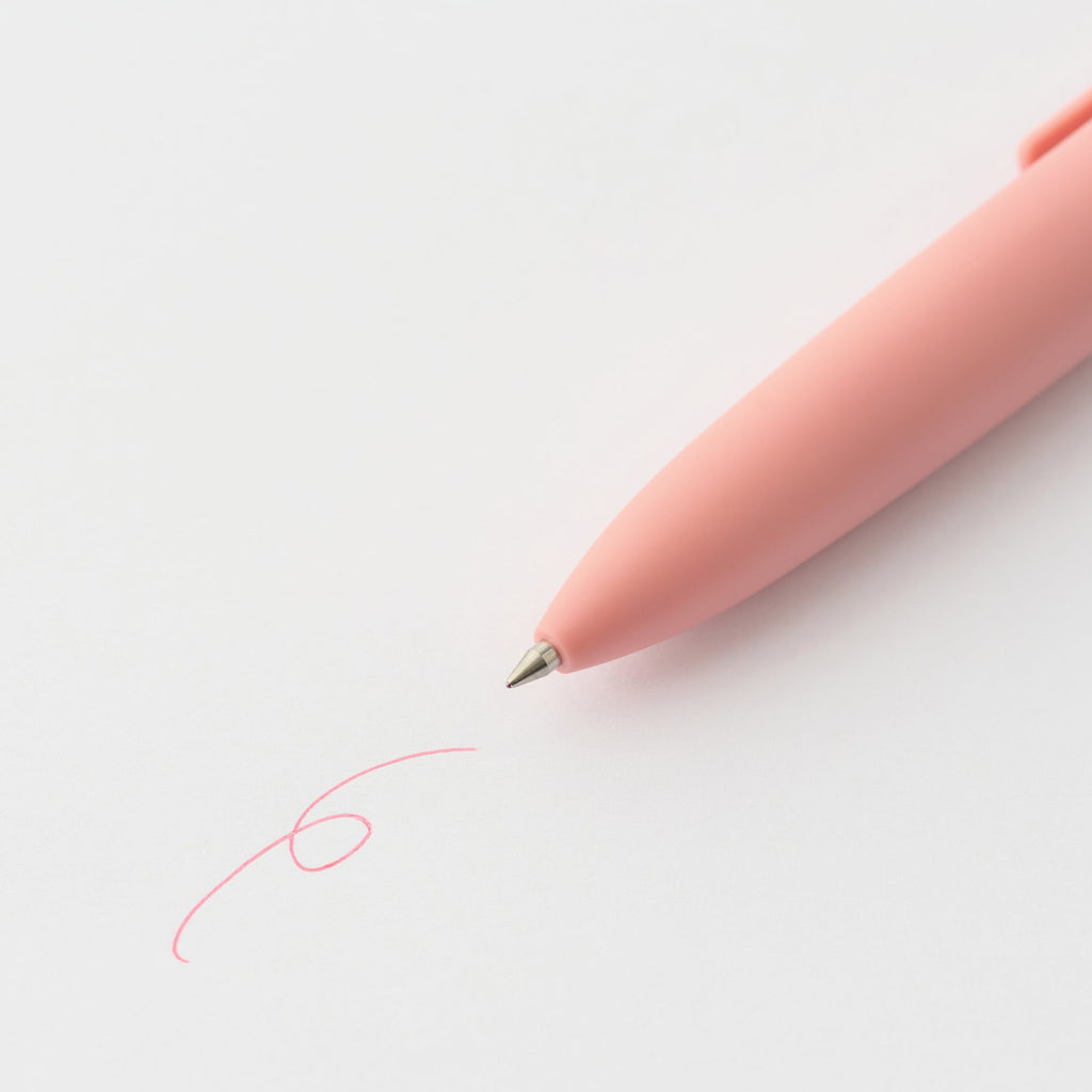 Compact Gel Ink Ballpoint Pen Knock Type 0.5 mm - Pink