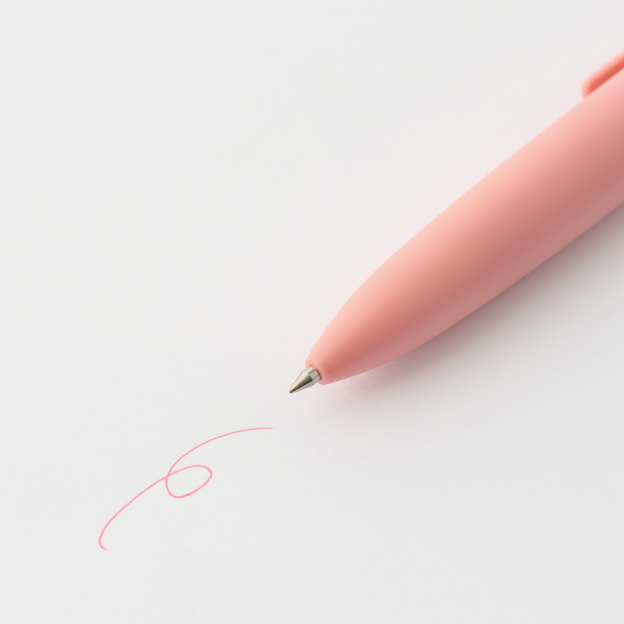Compact Gel Ink Ballpoint Pen Knock Type 0.5 mm - Pink