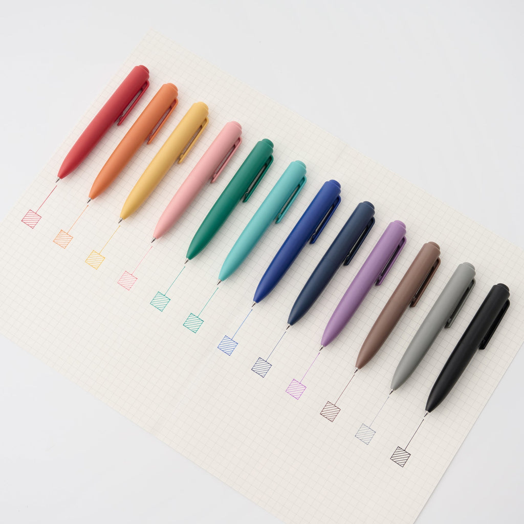 Compact Gel Ink Ballpoint Pen Knock Type 0.5 mm - Blue