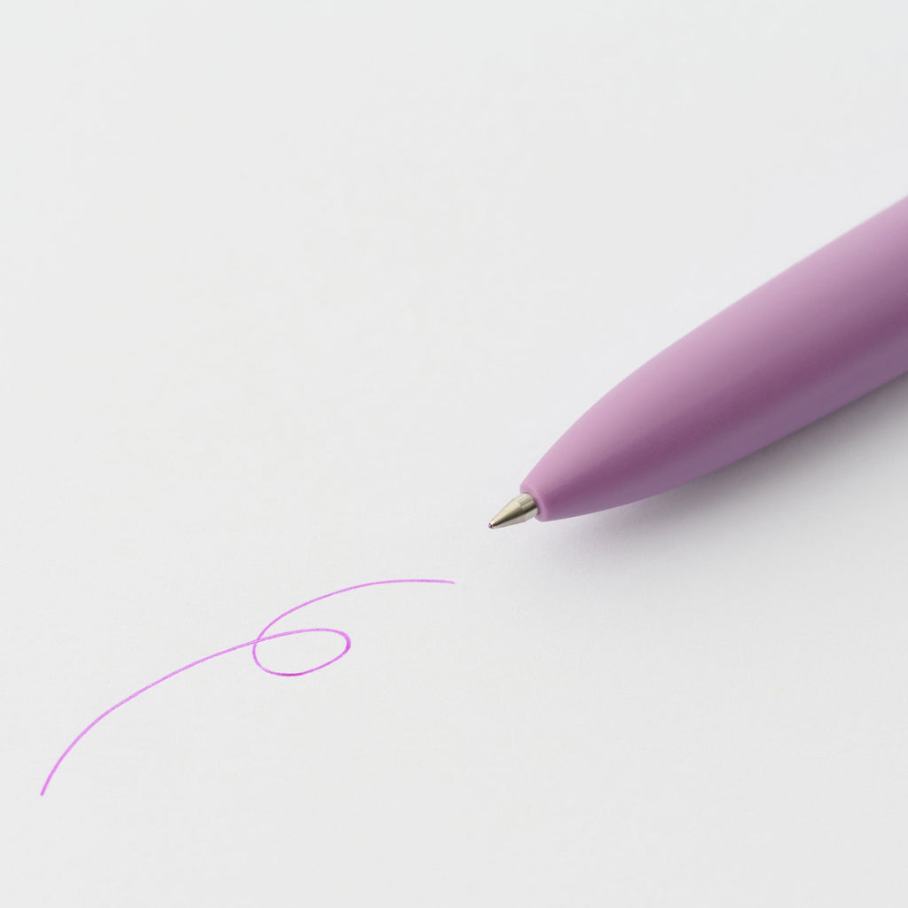 Compact Gel Ink Ballpoint Pen Knock Type 0.5 mm - Purple