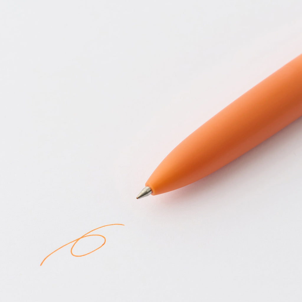 Compact Gel Ink Ballpoint Pen Knock Type 0.5 mm - Orange