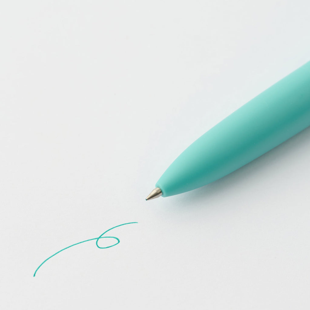 Compact Gel Ink Ballpoint Pen Knock Type 0.5 mm - Cyan