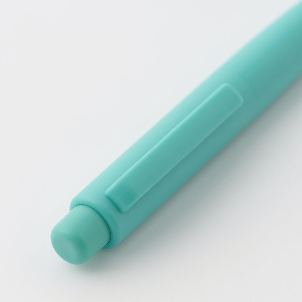 Compact Gel Ink Ballpoint Pen Knock Type 0.5 mm - Cyan