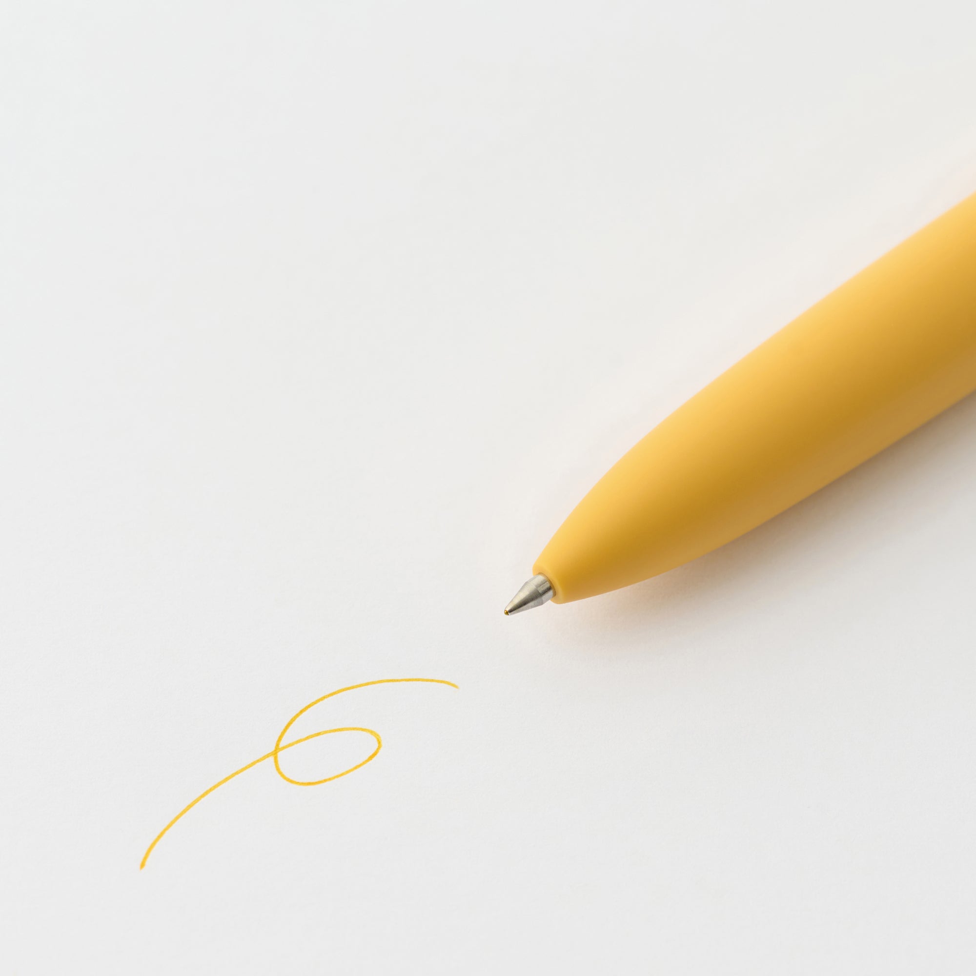 Compact Gel Ink Ballpoint Pen Knock Type 0.5 mm - Yellow