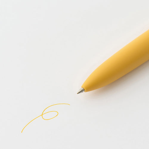 Compact Gel Ink Ballpoint Pen Knock Type 0.5 mm - Yellow