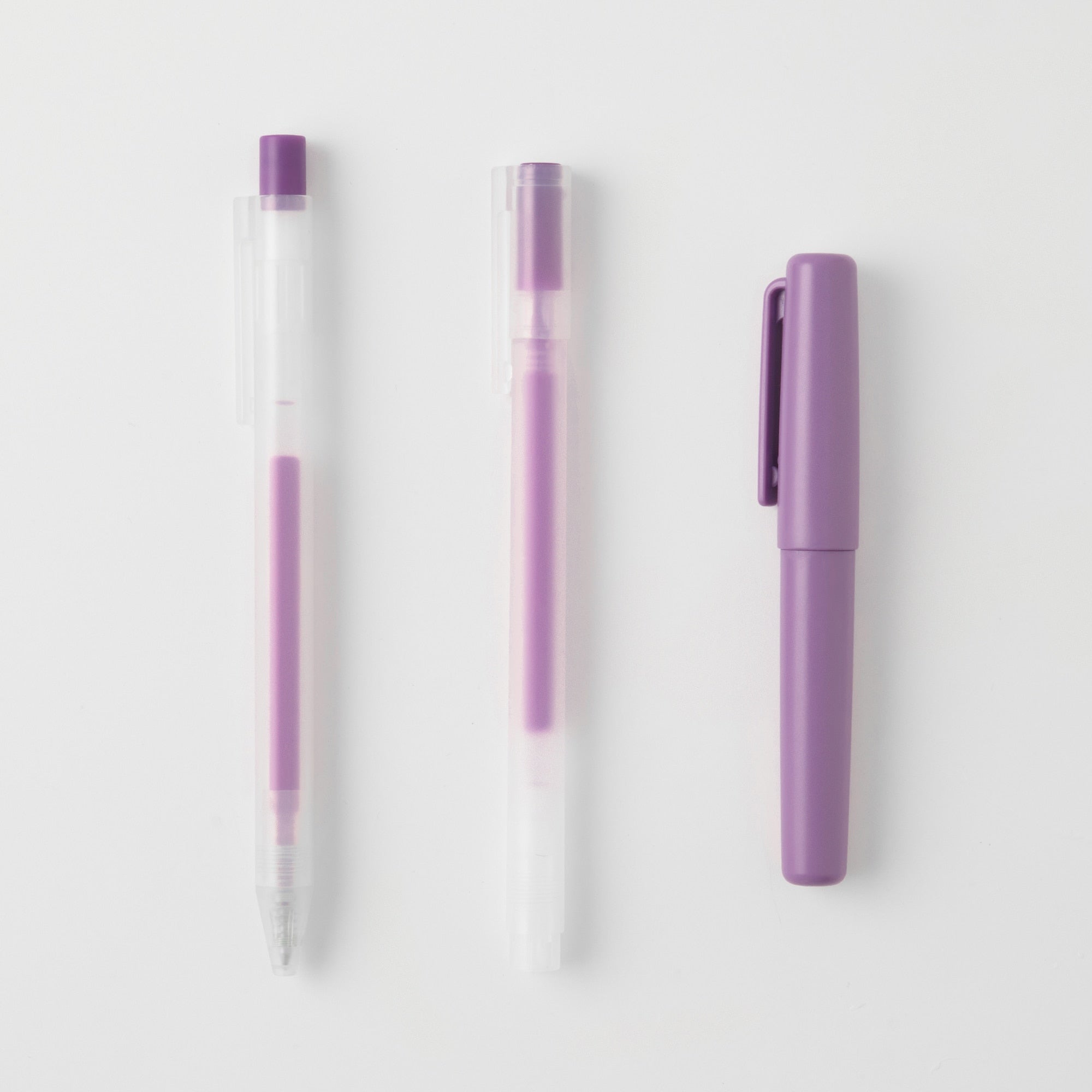 Compact Gel Ink Ballpoint Pen Cap Type 0.5 mm - Purple