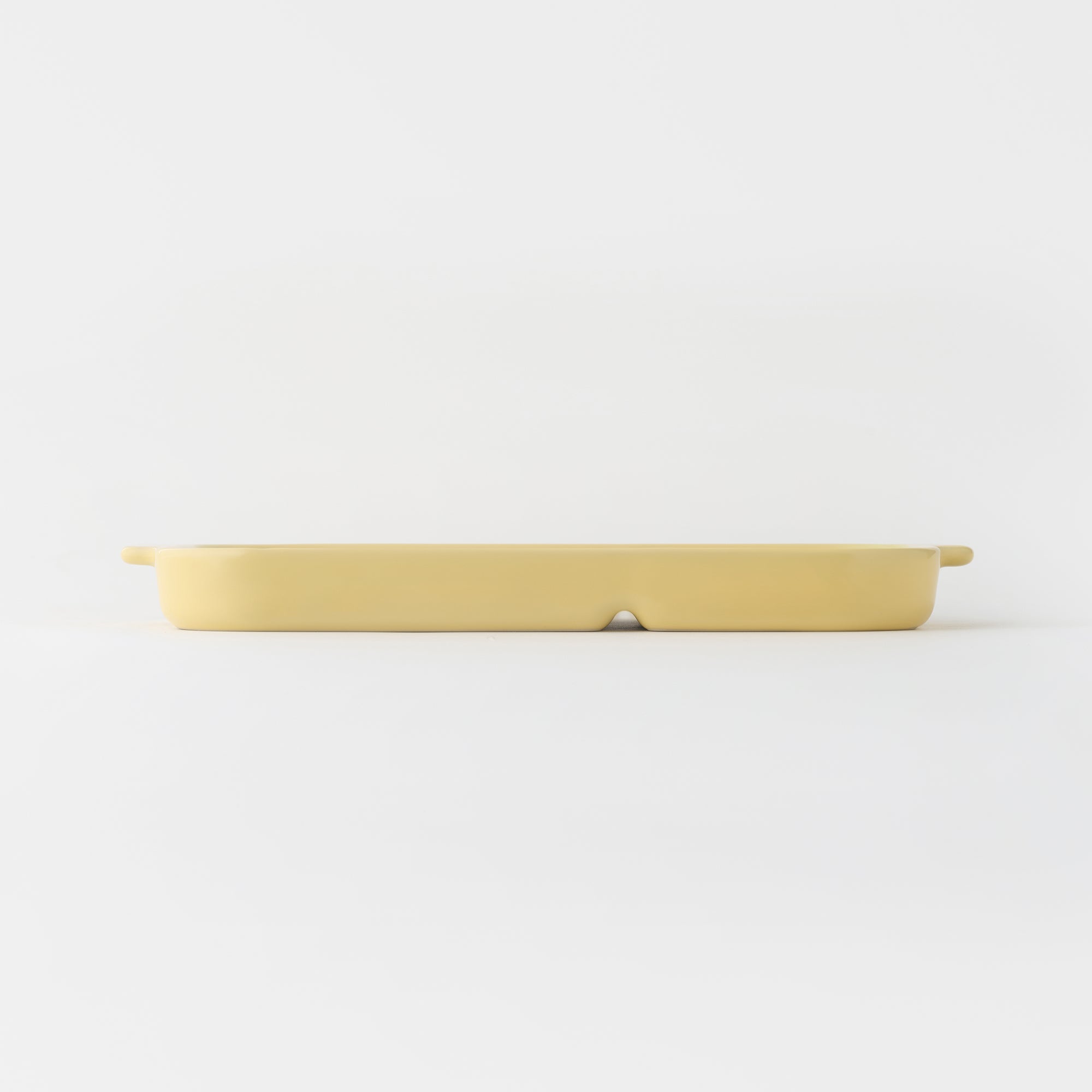 Stoneware Divided Plate - Light Yellow