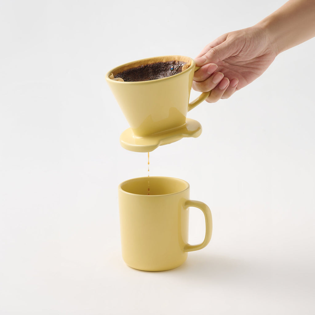 Stoneware Coffee Dripper - Light Yellow