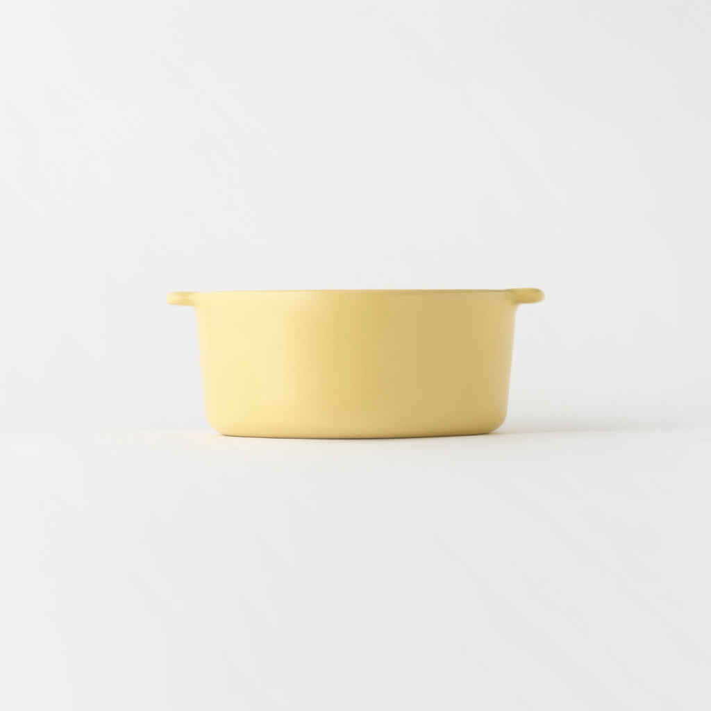 Stoneware Mini Cocotte Bowl Dia. 6.2 - Light Yellow