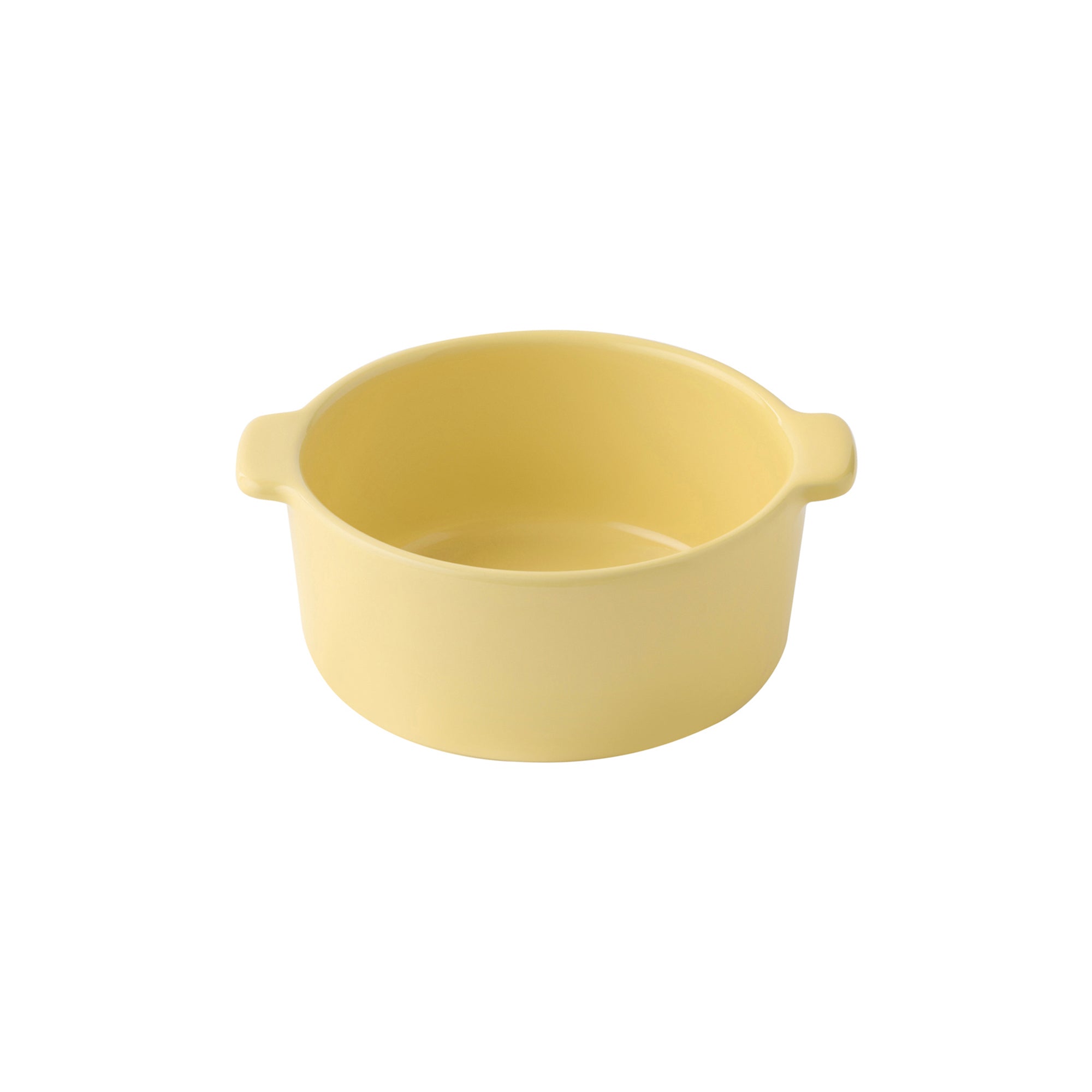 Stoneware Mini Cocotte Bowl Dia. 6.2 - Light Yellow