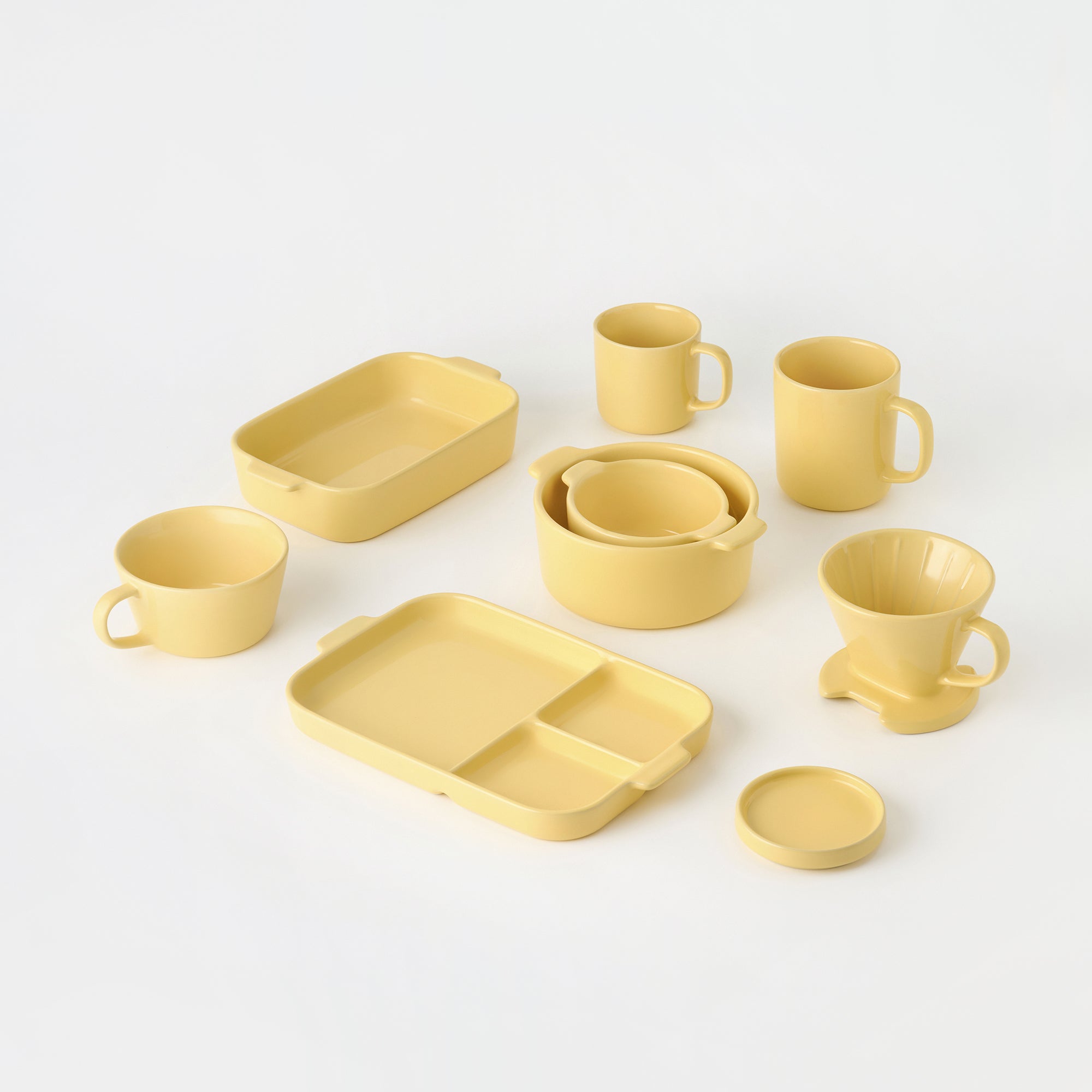 Stoneware Mini Cocotte Bowl Dia. 4.5 - Light Yellow