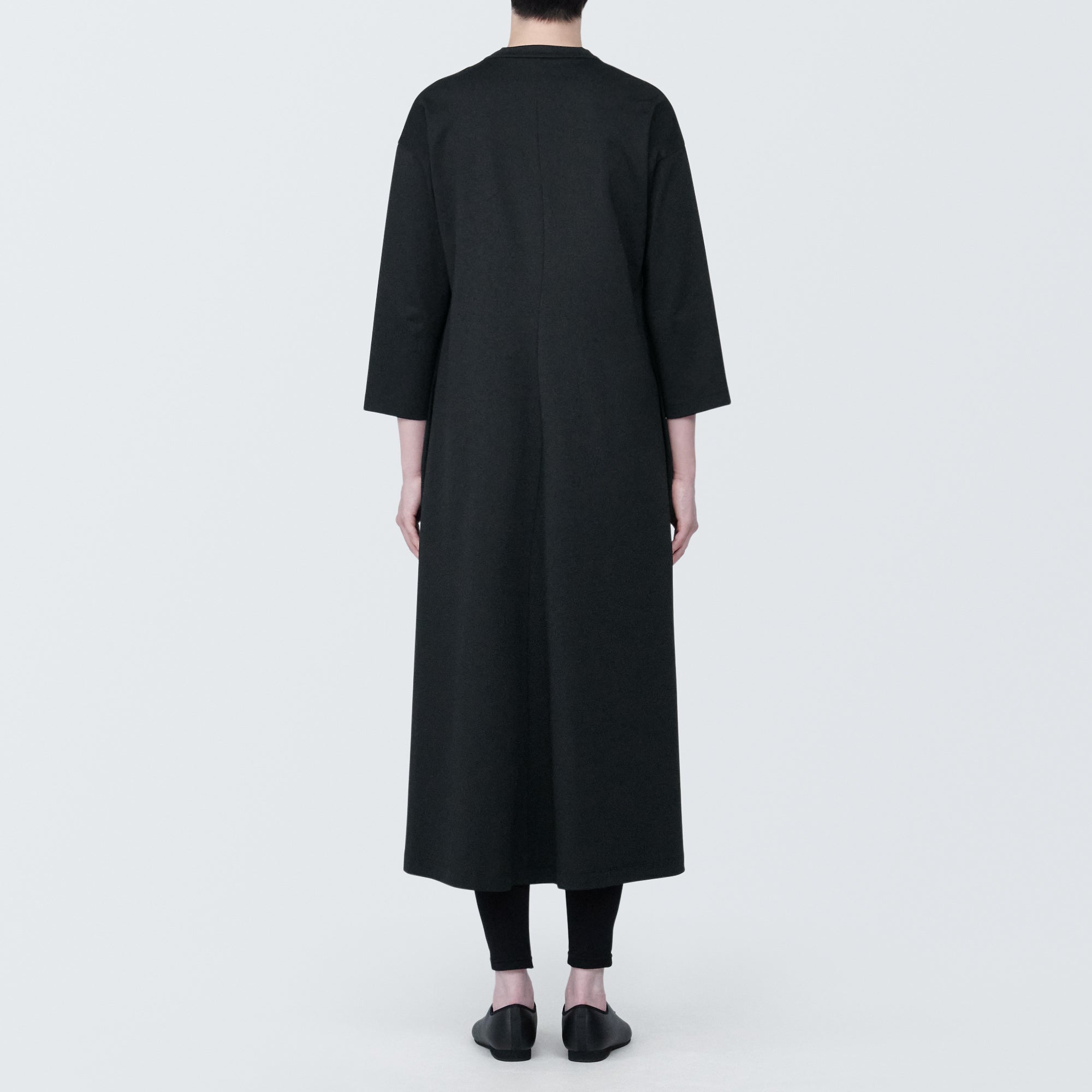 Women's Double Knitted V-Neck Dress