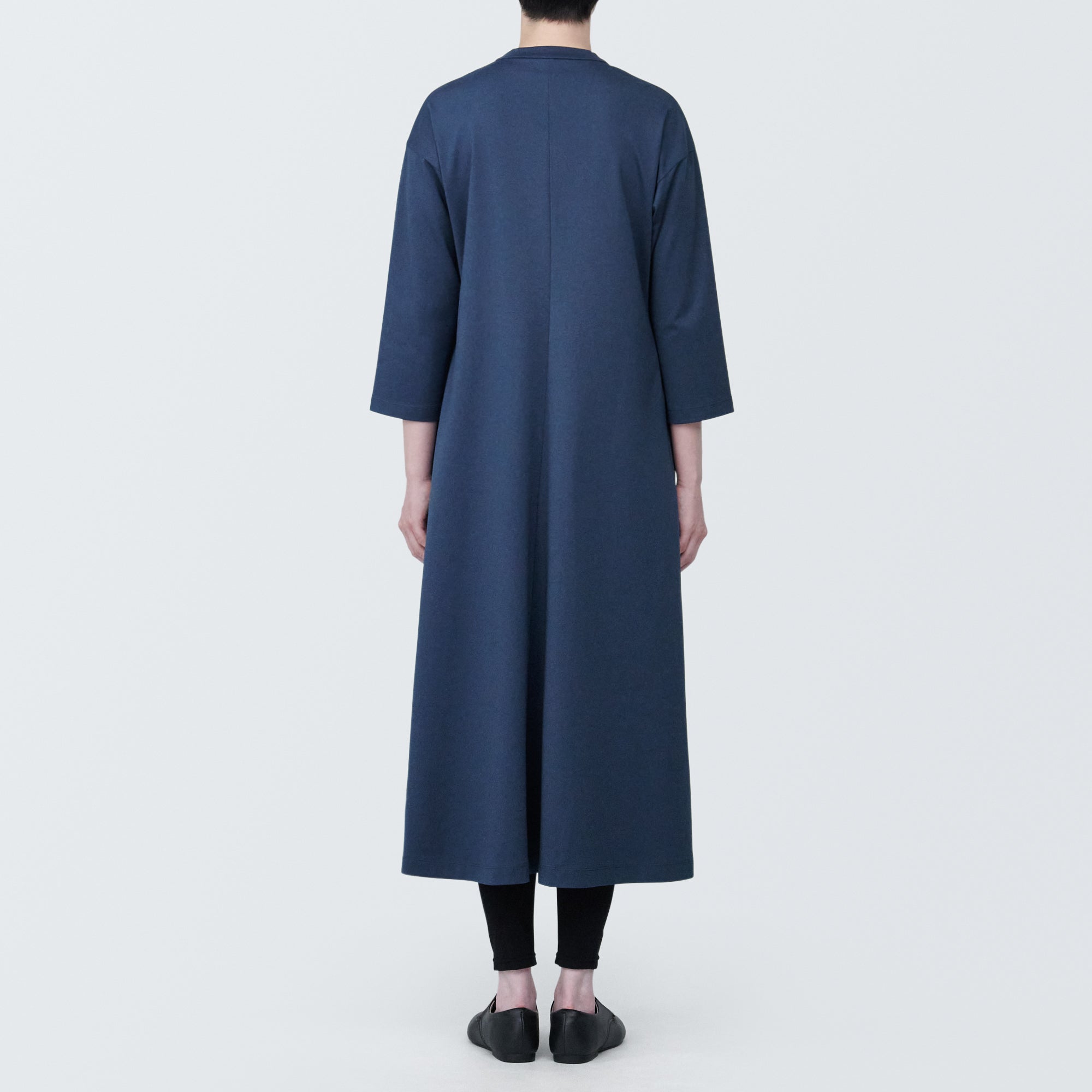 Women's Double Knitted V-Neck Dress