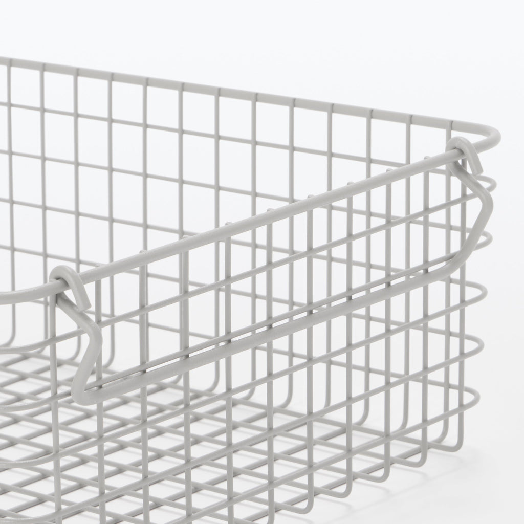 Steel Pipe Storage Rack Basket Set - Warm Gray