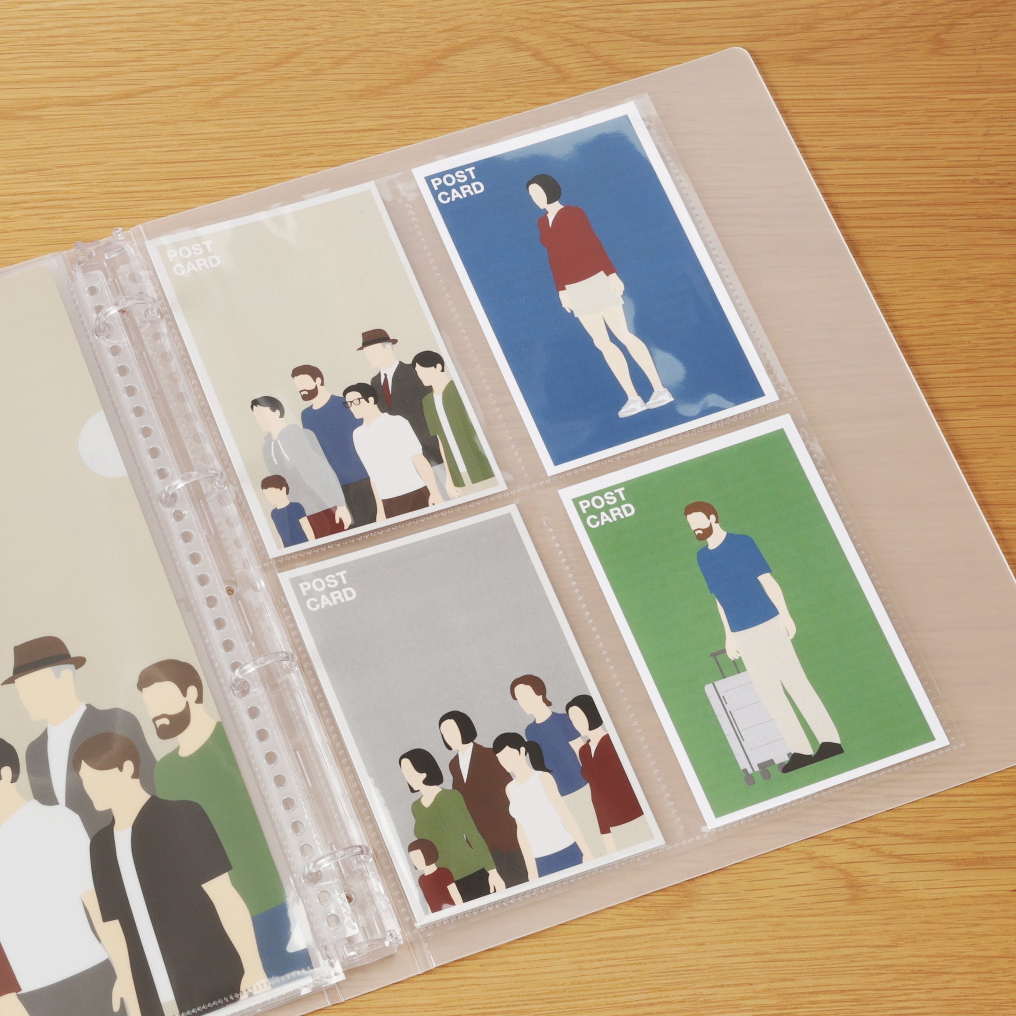 Post Card 4-Pocket Refill for A4 Wide Organizer