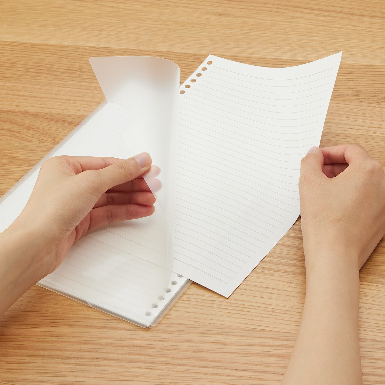 Loose-Leaf Paper 0.3 Lined B5 with Carry Case