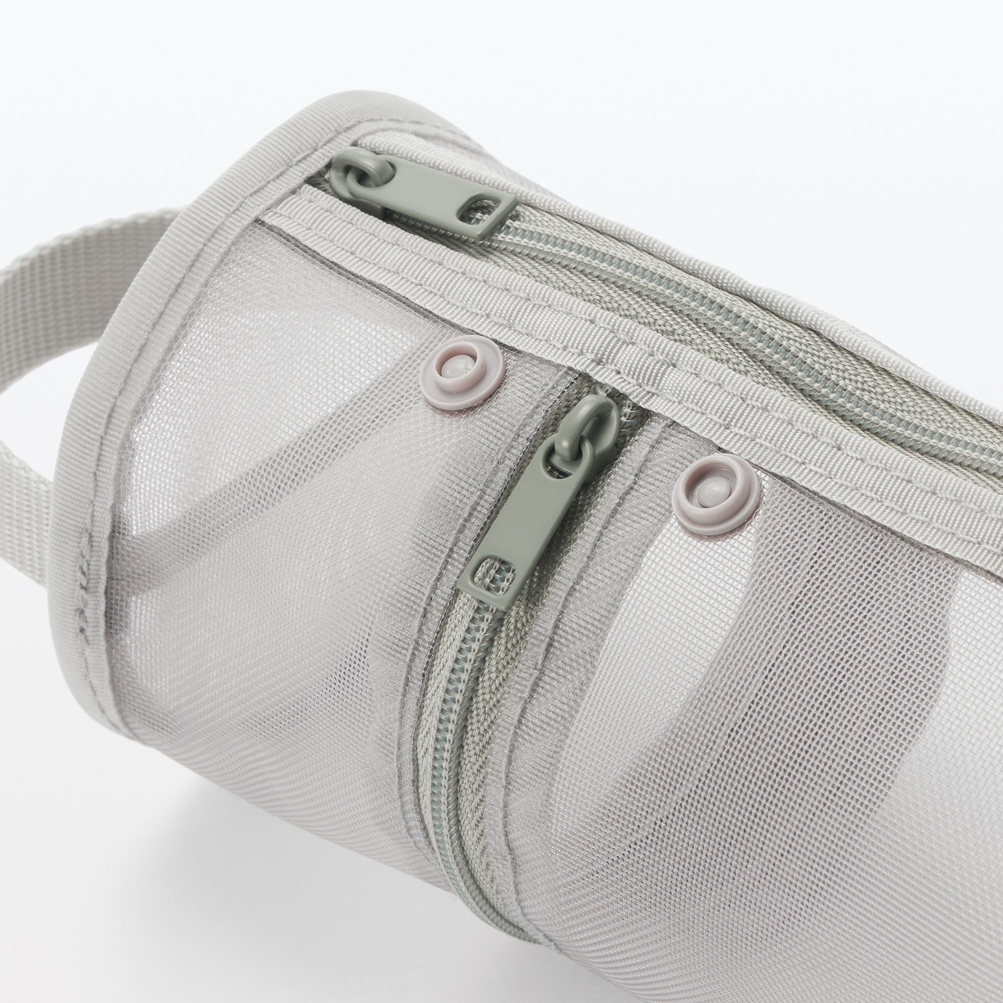 Nylon Mesh Vertical/Horizontal Pen Case Wide - Gray