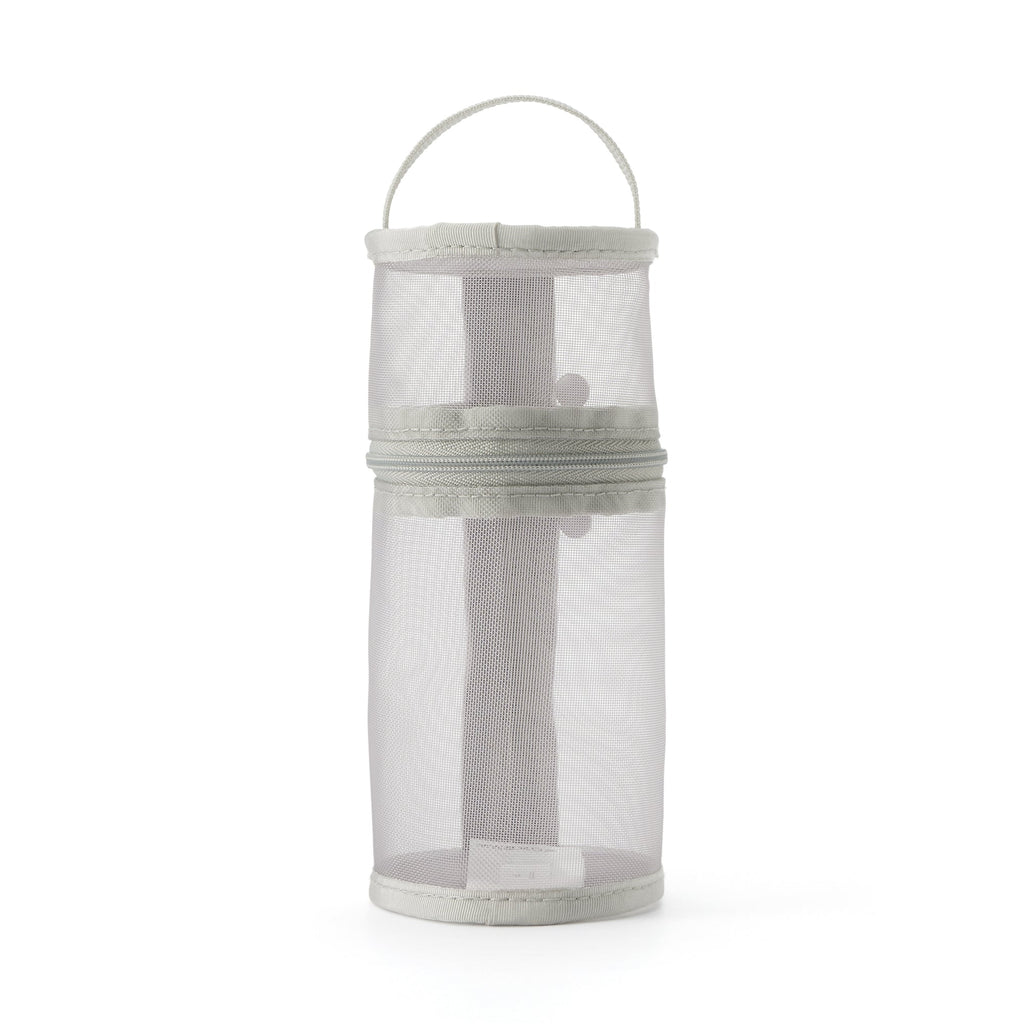 Nylon Mesh Vertical/Horizontal Pen Case Wide - Gray