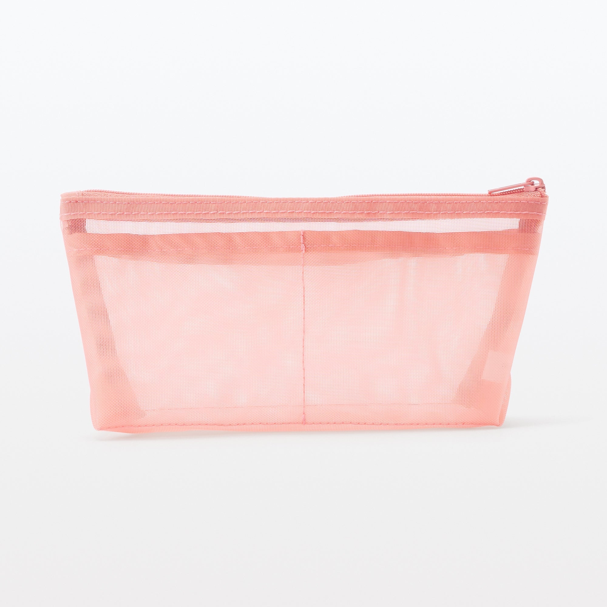 Nylon Mesh Pen Case with Gusset Tall - Pink