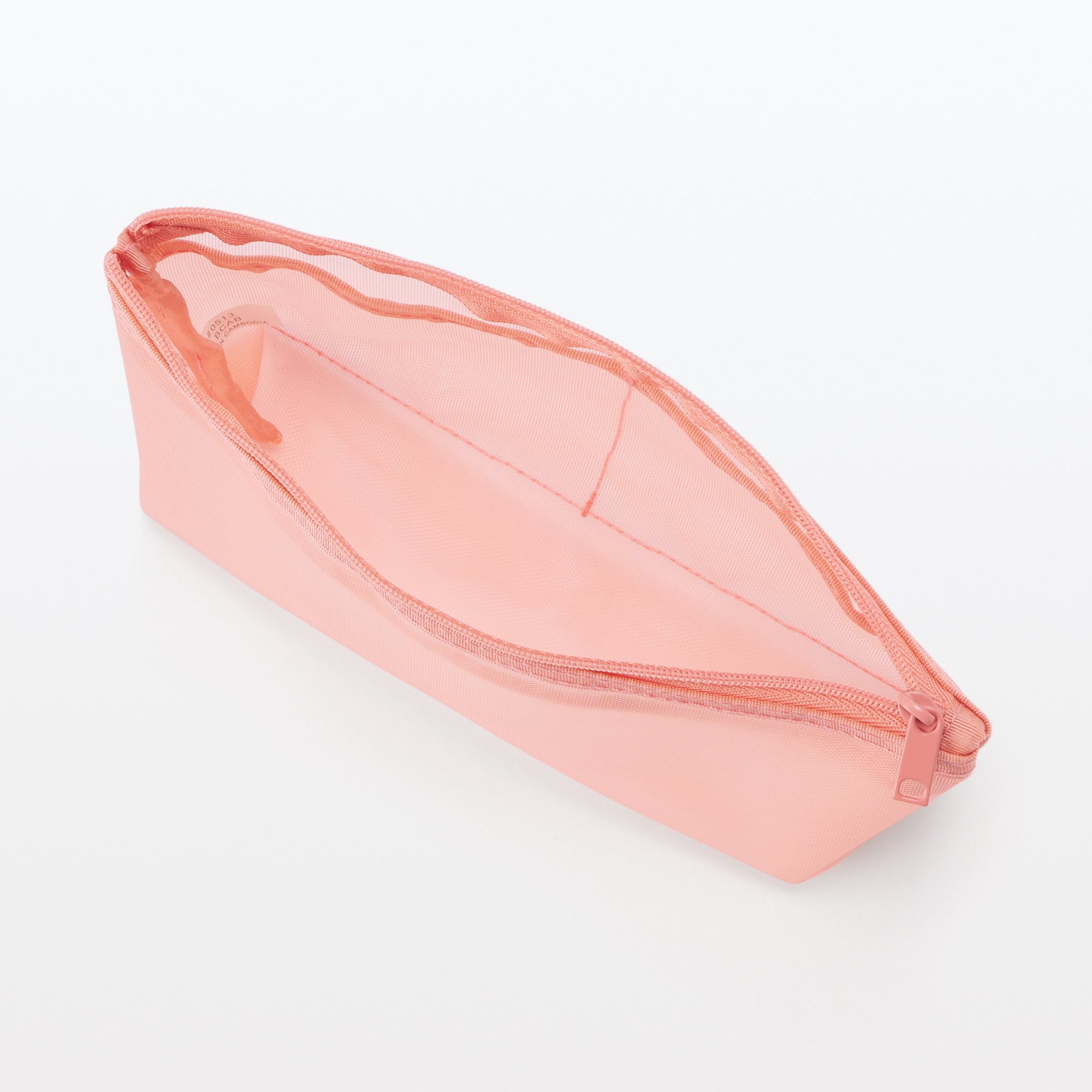 Nylon Mesh Pen Case with Gusset Tall - Pink