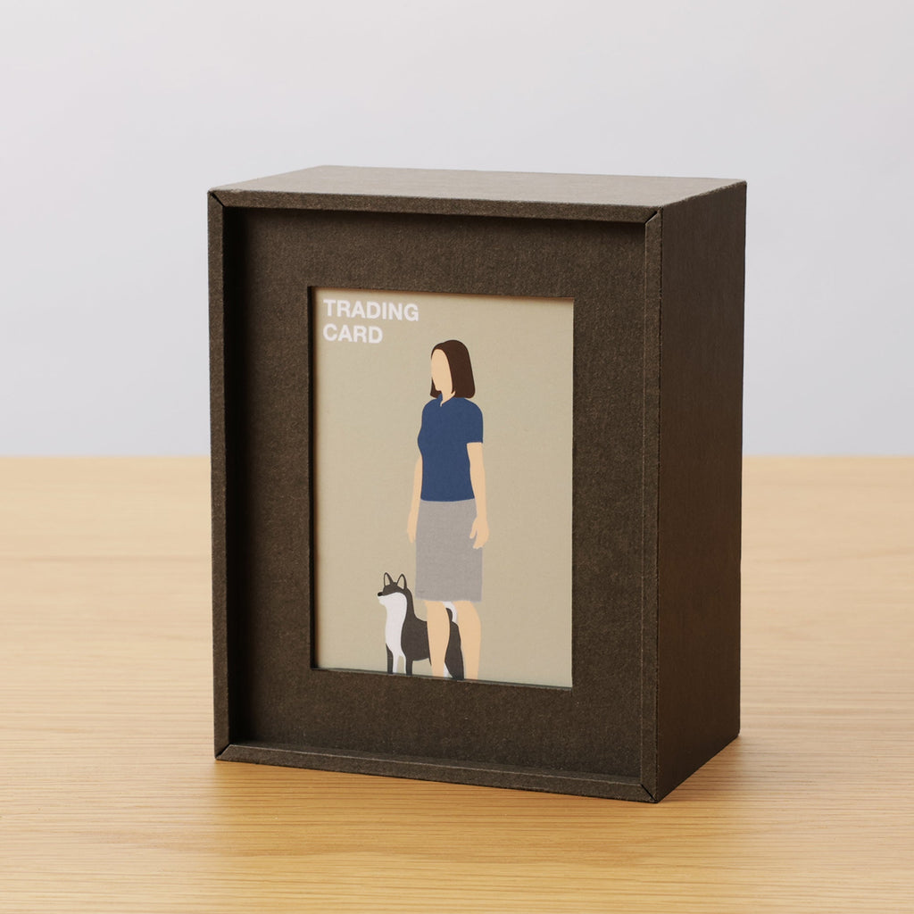 2-in-1 Photo Frame & Trading Card Case - Beige