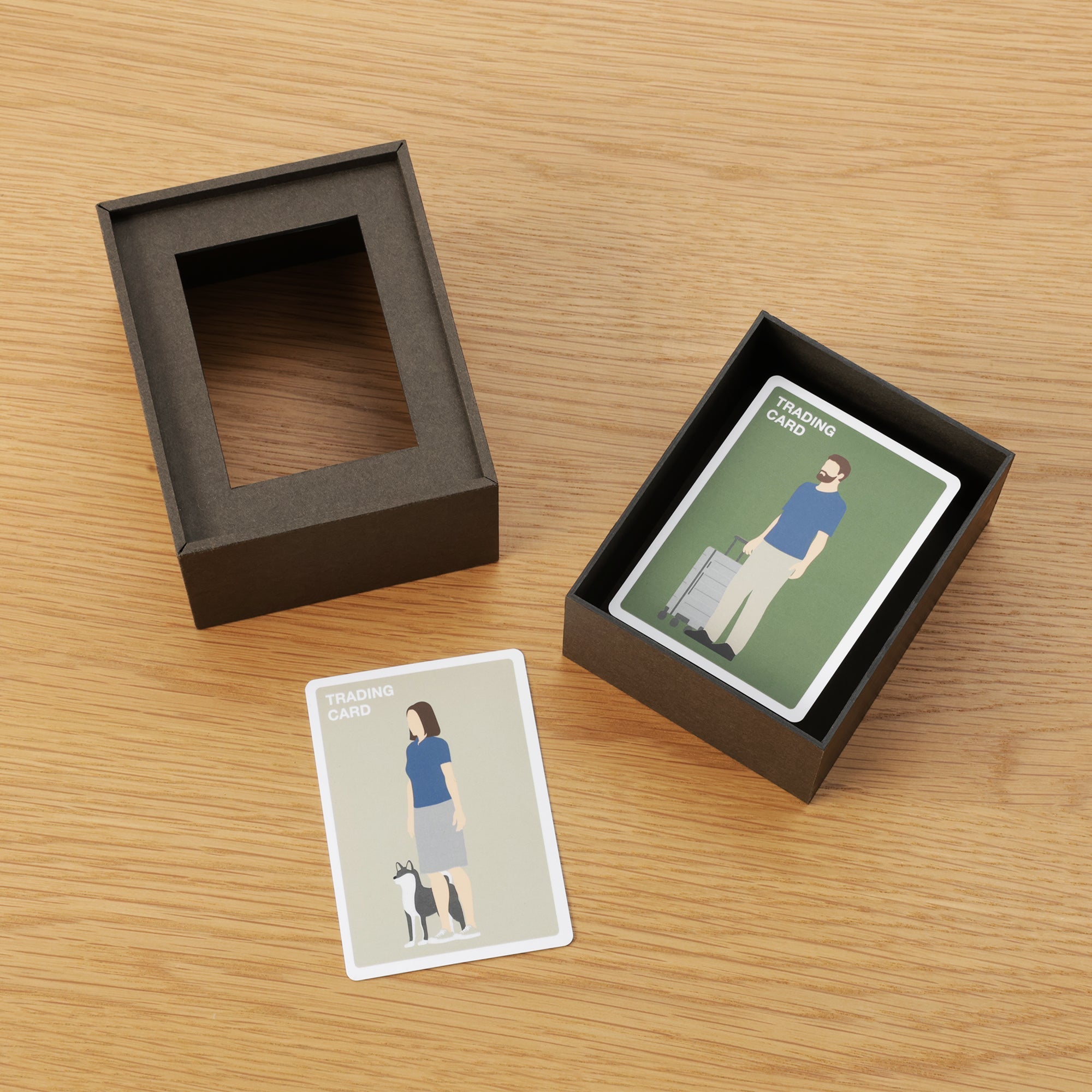 2-in-1 Photo Frame & Trading Card Case - Beige
