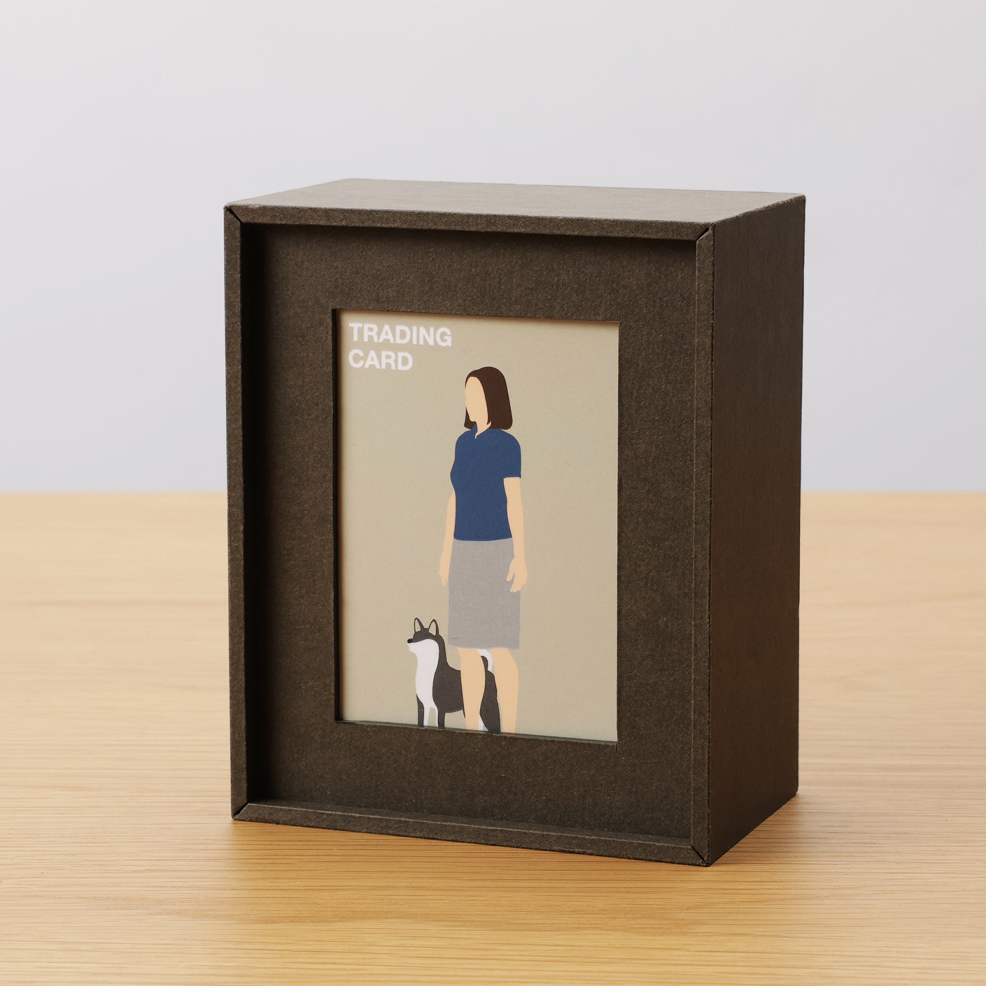 2-in-1 Photo Frame & Trading Card Case - Dark Gray Secondary image
