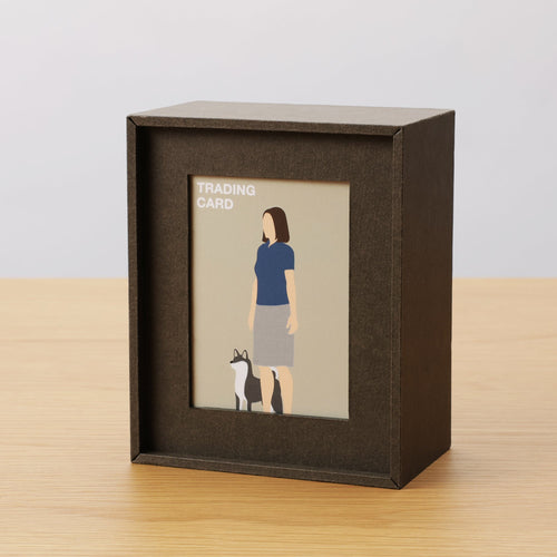 2-in-1 Photo Frame & Trading Card Case - Dark Gray