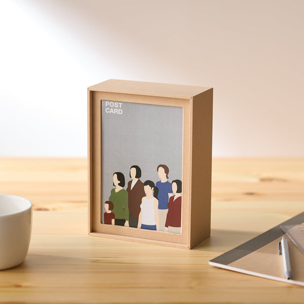 2-in-1 Photo Frame & Postcard Case - Dark Gray