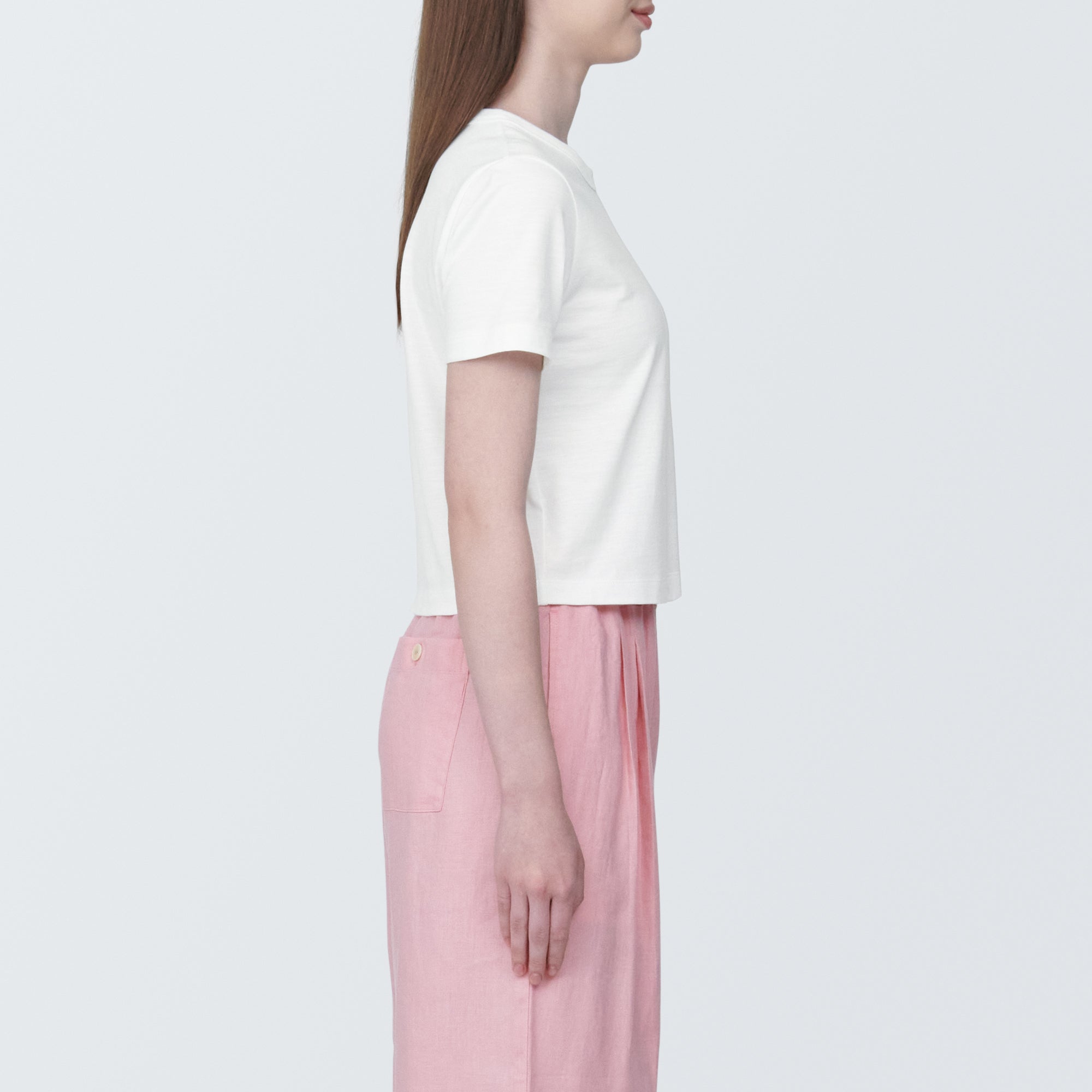 Women's Slub Yarn Crop T-Shirt