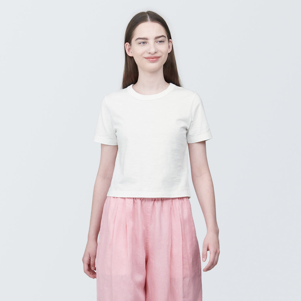 Women's Slub Yarn Crop T-Shirt