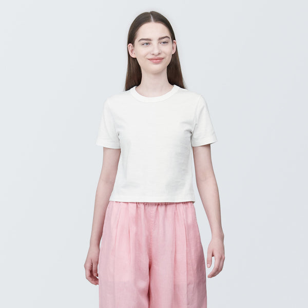 Women's Slub Yarn Crop T-Shirt