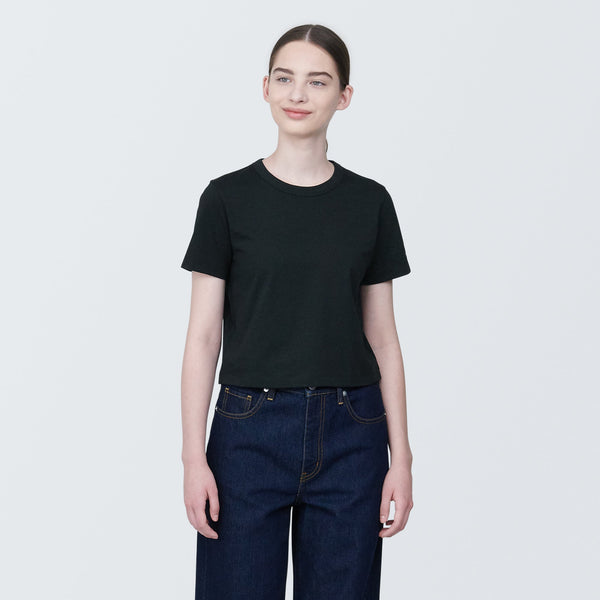 Women's Slub Yarn Crop T-Shirt