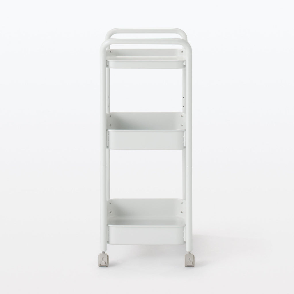 Steel Pipe Wheeled Rack Utility Cart - Light Gray
