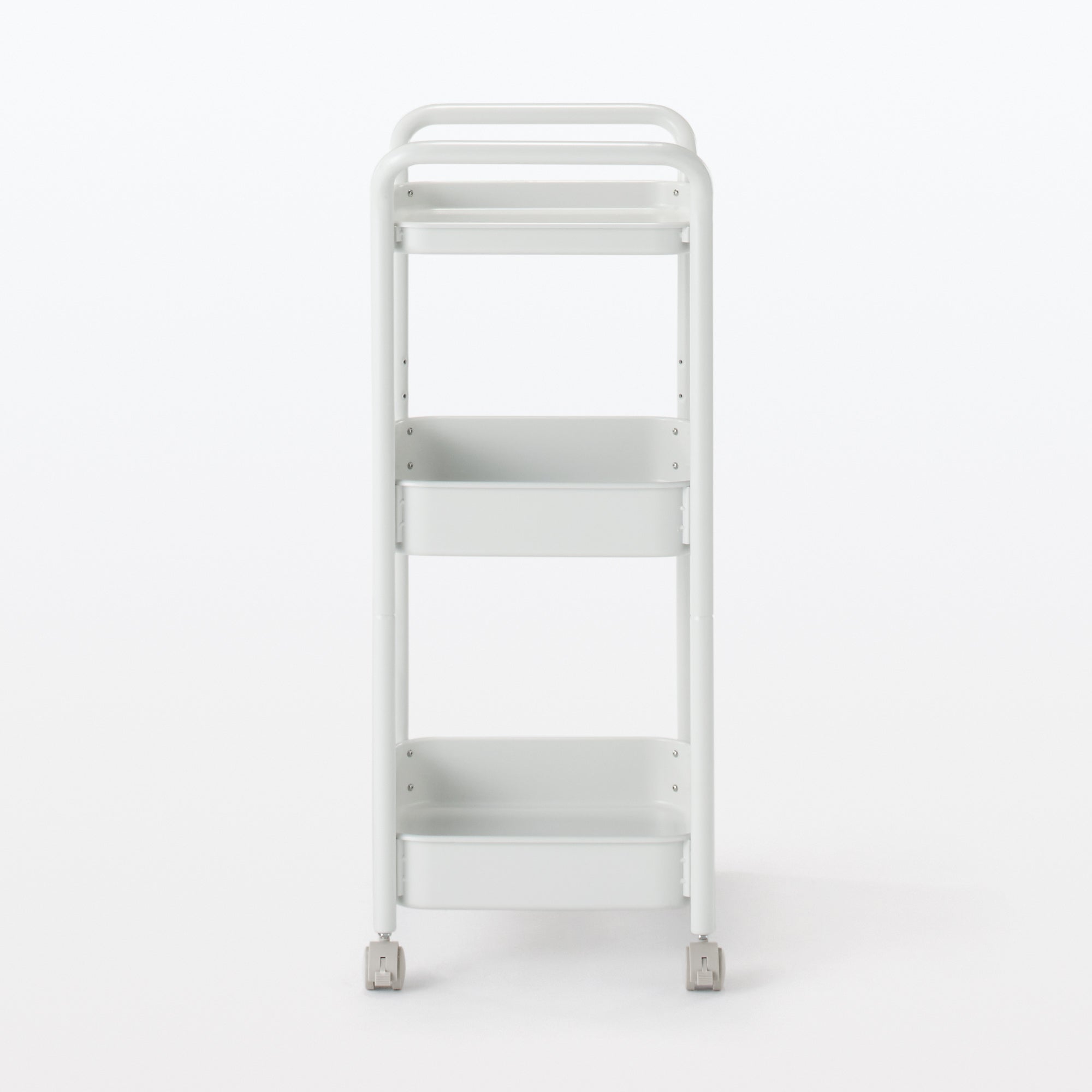 Steel Pipe Wheeled Rack Utility Cart - Light Gray