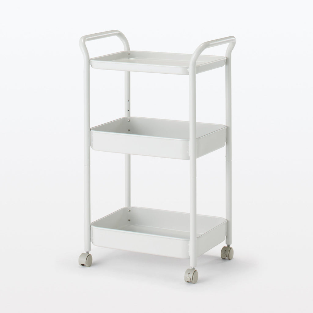 Steel Pipe Wheeled Rack Utility Cart - Light Gray