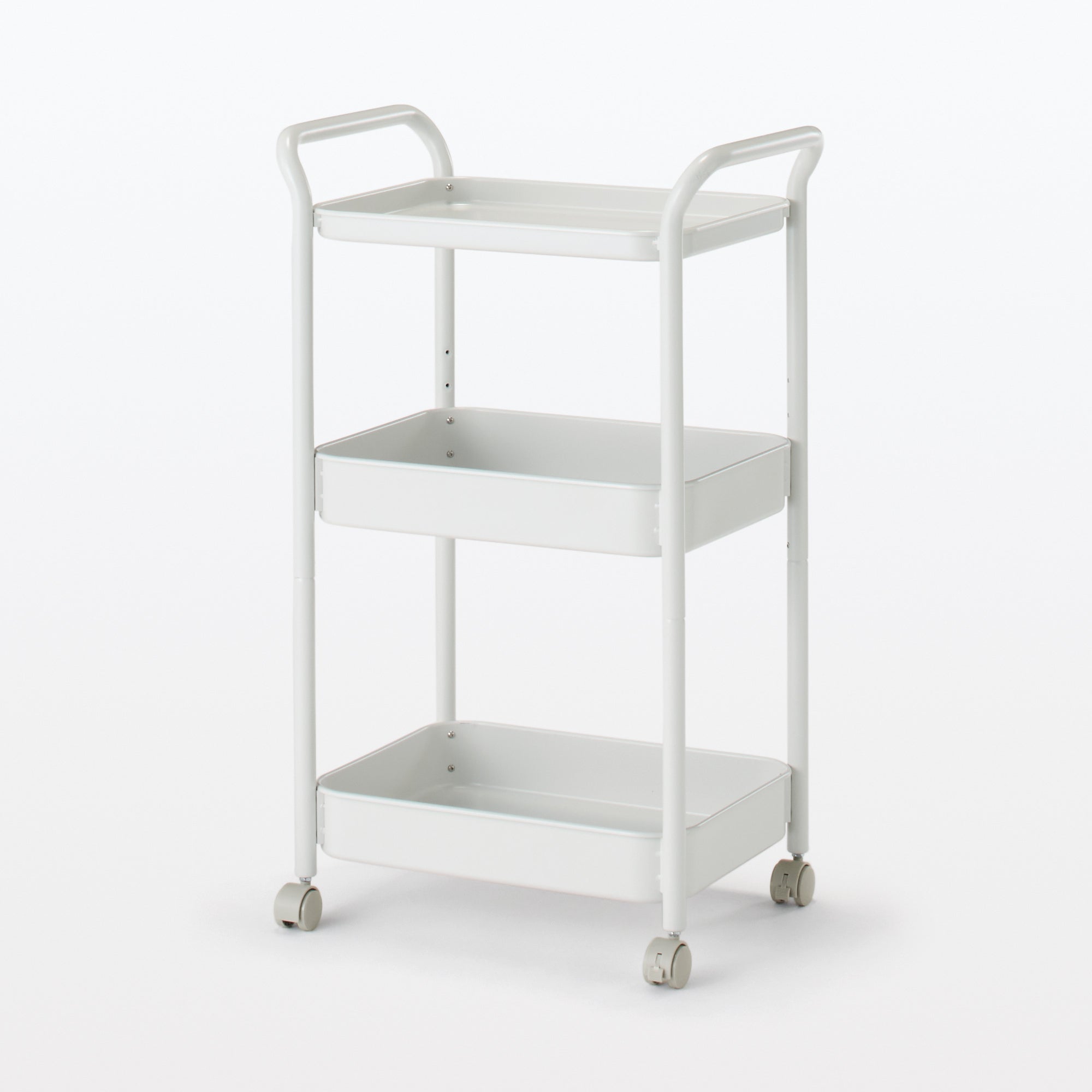 Steel Pipe Wheeled Rack Utility Cart - Light Gray