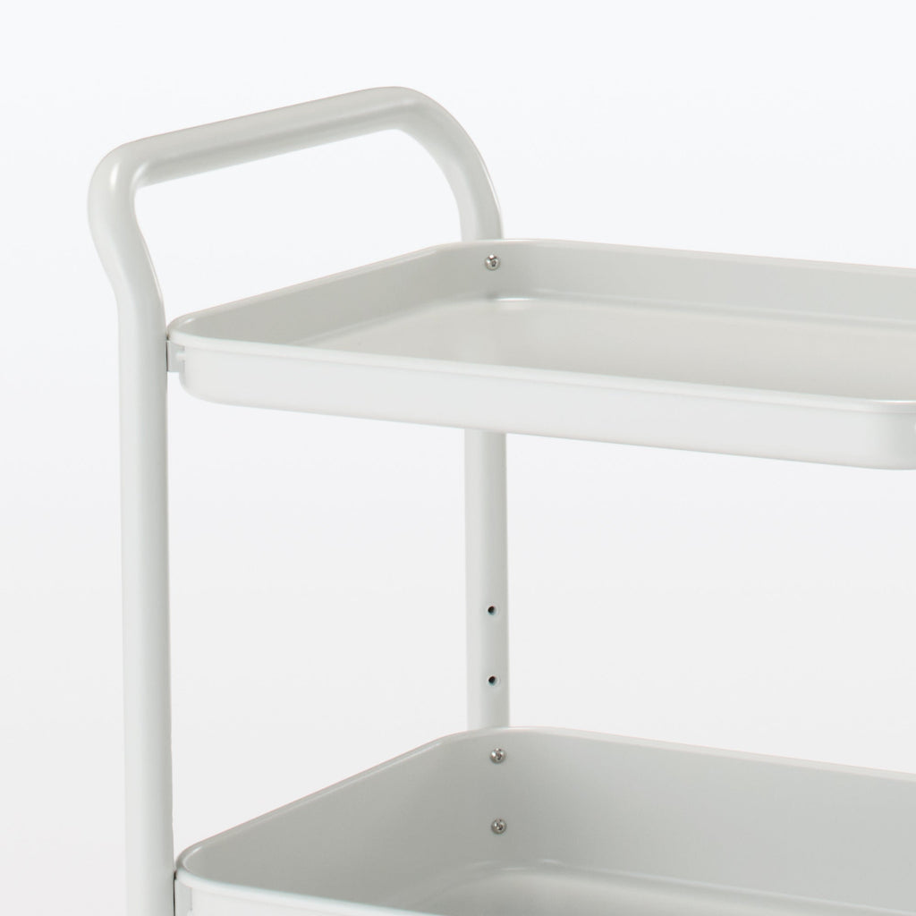 Steel Pipe Wheeled Rack Utility Cart - Light Gray
