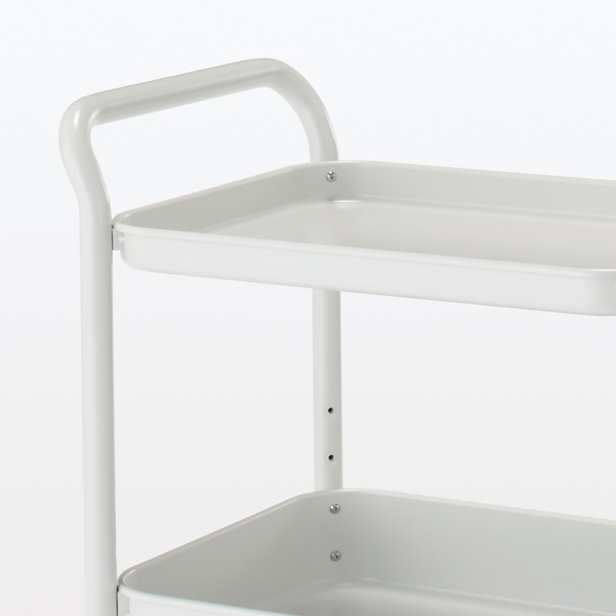 Steel Pipe Wheeled Rack Utility Cart - Light Gray