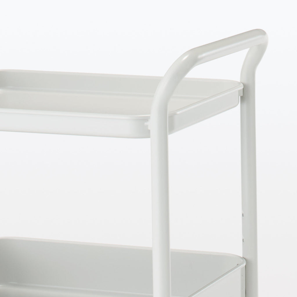 Steel Pipe Wheeled Rack Utility Cart - Light Gray