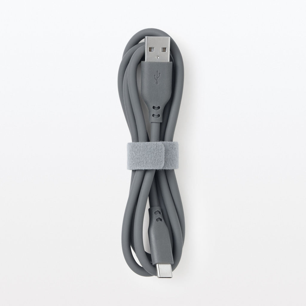 Soft and Tangle-free USB Cable - A to C - Gray