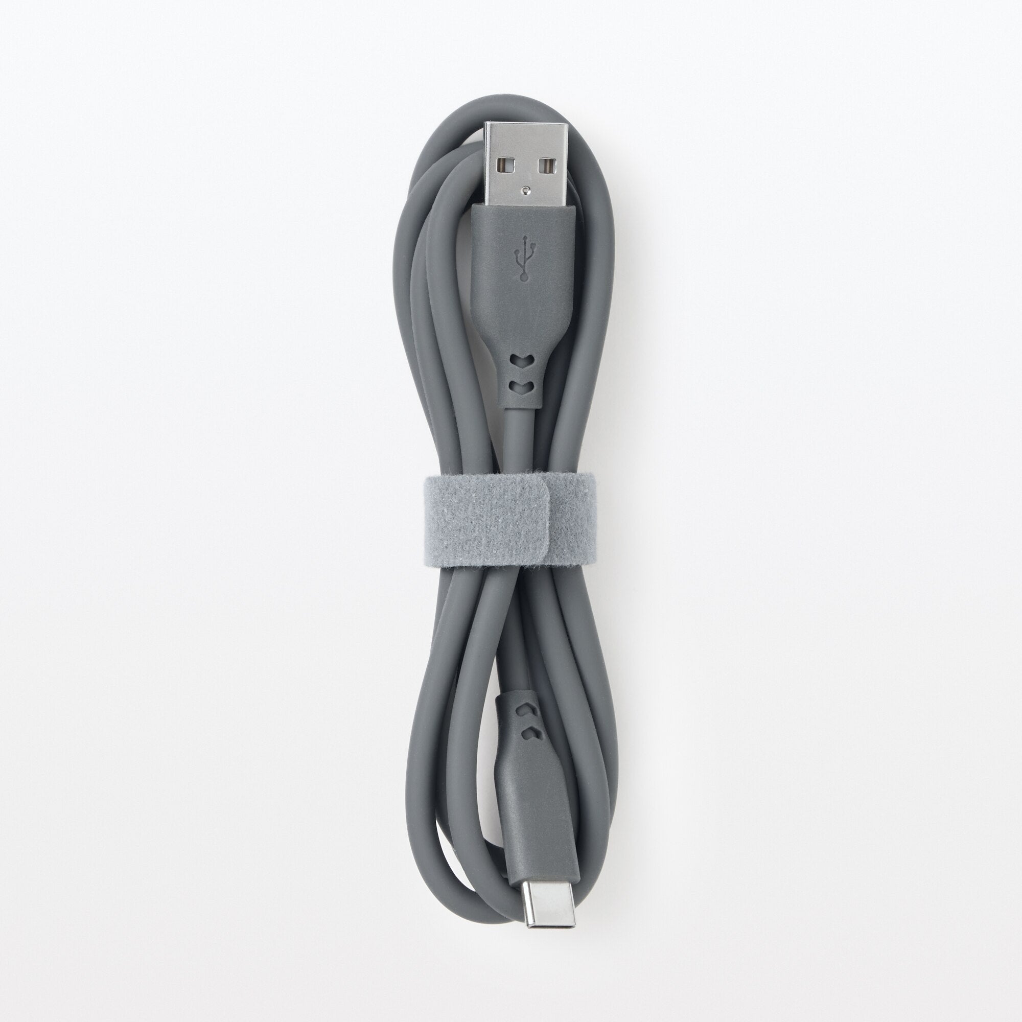 Soft and Tangle-free USB Cable - A to C - Gray