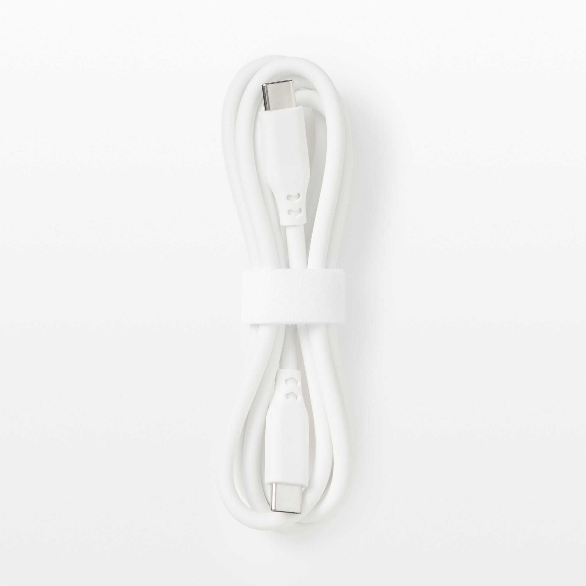 Soft and Tangle-free USB Cable - C to C - White