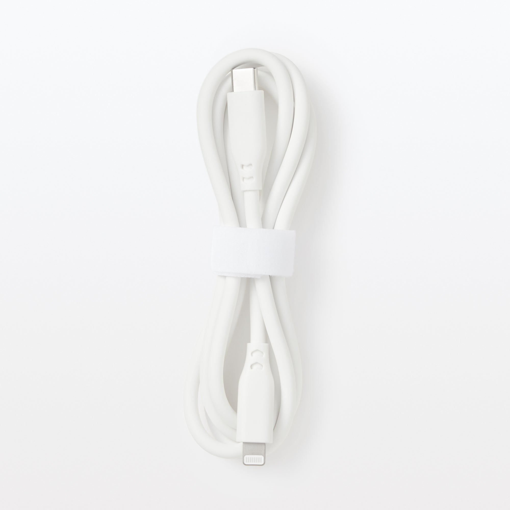 Soft and Tangle-free USB Cable - C to Lightning - White