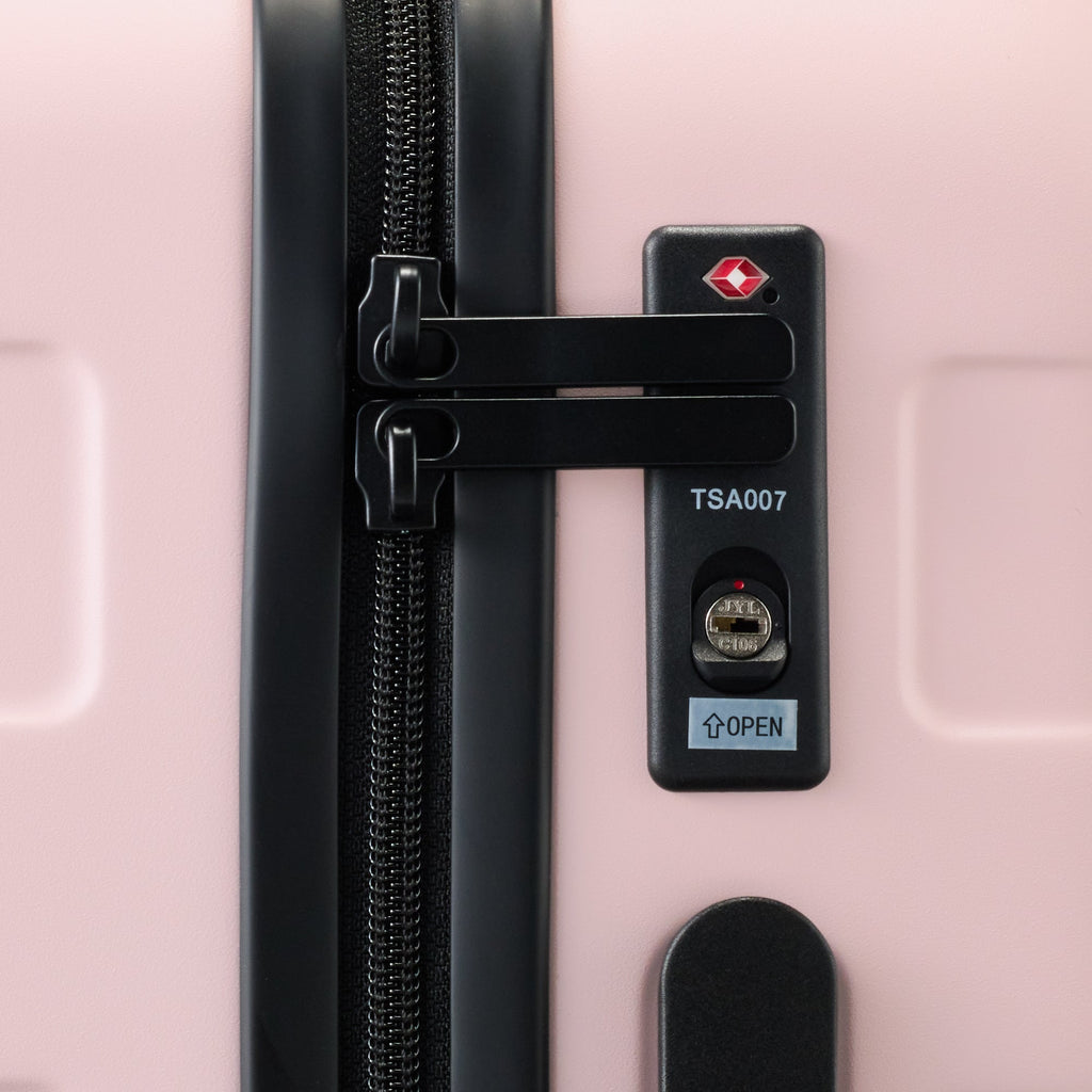 Adjustable Handle Hard Shell Suitcase 36L - Light Pink | Carry-On